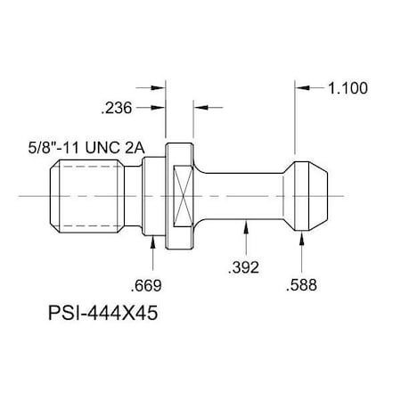 Tj Davies Co Solid Retention Knob PSI-444X45